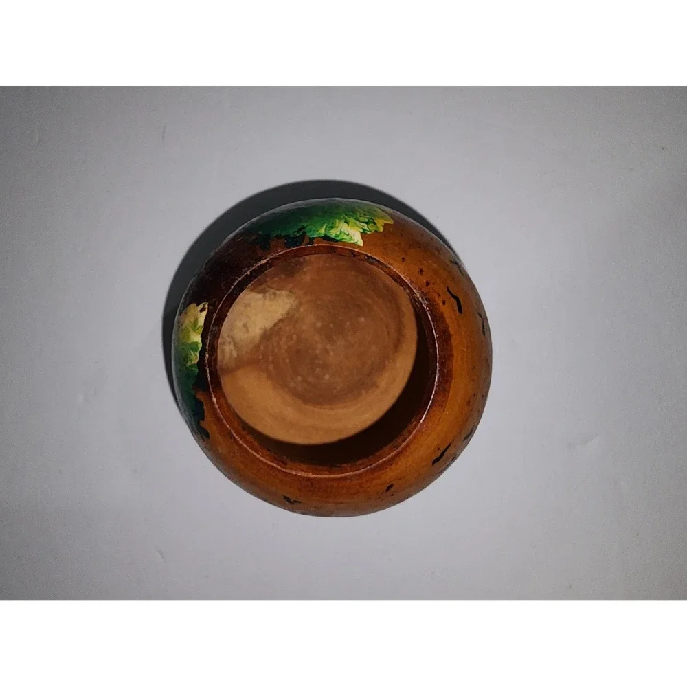 Haiti wood‎ pot souvenir hand painted